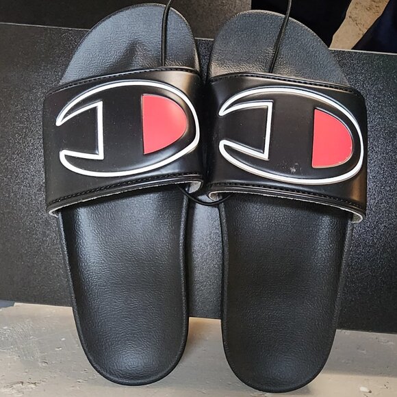 Champion Black Flat Lightweight Slides Sandals - Picture 5 of 9